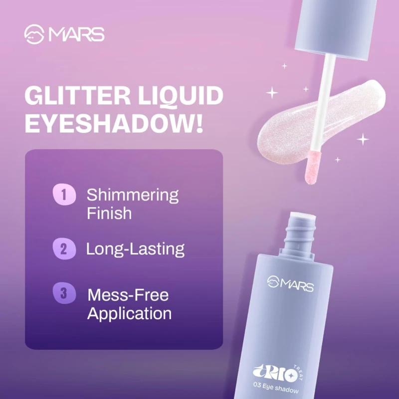 MARS TRIO Treat 3-IN-1 Eye Makeup Kit with Eyeliner, Mascara & Eyeshadow (24.50gm) - Thumbnail 5